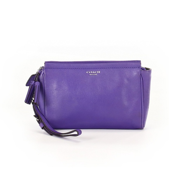 Coach Ultraviolet Leather Wristlet - Picture 1 of 7
